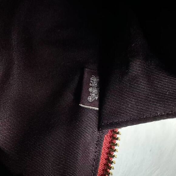 Coach Katy Satchel Crossbody In Signature Canvas In Gold/Khaki Fuchsia 2558 NWT - Picture 10 of 13